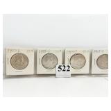 1957-P, 58-D, 59-P, 63-D (4 PIECES)