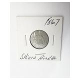 1867 SHIELD NICKEL