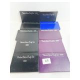 1976,78,79,80,81,82,83,84,85,86 PROOF SETS 10