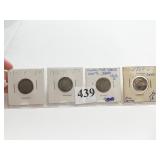 1906-P, 12-P, 12-D V NICKELS W/ 1950-D FULL STEPS