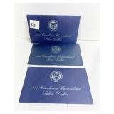 3 SILVER UNCIRCULATED 90% SILVER IKE DOLLARS