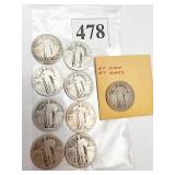 (9) NO DATES FOR SILVER LIBERTY STANDING QUARTERS