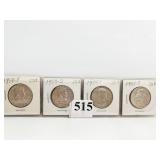 1954-P, 54-D+S, 55-P (4 PIECES)