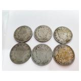 1904, 07, 10 (2) 1911, 12 V NICKELS 6 TO GO