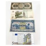 1 MEXICO PESO, TRINIDAD/TABAGO DOLLAR, + 5 EUROS