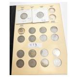 V-NICKEL BOOK AS FOUND W/ 1892-1912 MIX AS FOUND
