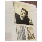 PAULETTE GODDARD JOAN CRAWFORD AUTOGRAPHED 8 X