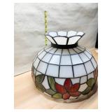FLOWER DESIGN SHADE STAINED GLASS 9" H X 12" W