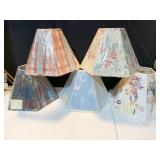 5 HANDMADE LAMP SHADES NEW SZ. 16- X 11" H