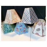 5 HANDMADE LAMP SHADES ROOSTER, SHELL, BALLOON