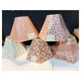 5 HANDMADE LAMP SHADES NEW SZ. 16 X 11" H
