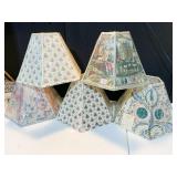 5 HANDMADE LAMP SHADES NEW SZ. 16- X 11" H