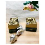 TWO WATERFORD ORNAMENTS W/ BOXES