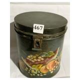 TIN HAND PAINTED FLOUR BIN