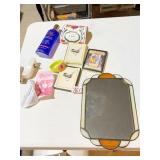 A GOOD BOOK IS A GOOD FRIEND, BIRD NOTES, STAINED