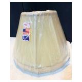 SILK SHADE W/ LINING NEW 14" X 11" H BEIGE W/