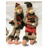 DRESSED UP IN LEOPARD MONKEYS WITH HATS AND LONG