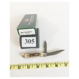 CASE #05713 PEANUT BURNT AMBER NOB