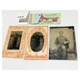 TIN TYPE, VINTAGE DISNEY TICKETS