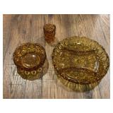 LE SMITH MOON AND STARS AMBER GLASS DIVIDED