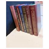 LEATHER BINDING 7 BOOKS INCL. RED BADGE OF