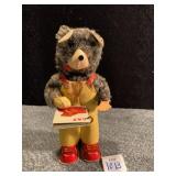 WIND UP BEAR TOY READING A BOOK, MADE IN JAPAN
