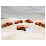 DIE CAST CARS W/ RUBBER WHEELS USA ORANGE