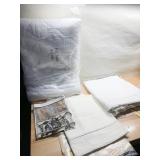 WHITE LINEN VINTAGE TOP SHEET, FULL XL MATTRESS