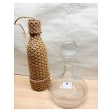 LENOX DECANTER W/ STOPPER AND WINE BOTTLE HOLDER