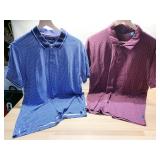 PERRY ELLIS L BURGUNDY PIMA COTTON AND TOMMY