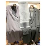 100% WOOL PURPLE COAT HAS MOTH DAMAGE ON ARM