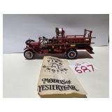 YESTERYEAR DIECAST MATCH BOX FIRE TRUCK .