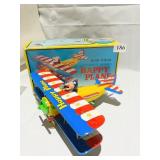 TIN HAPPY PLANE BATTERY OP IN ORIGINAL BOX