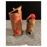 MONKEY SHINES FLOCKED TIN WIND UP TOY