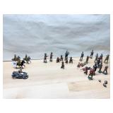 LEAD SOLDIERS AND MOTORCYCLE RIDER DAMAGED