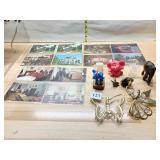 POST CARDS BUTTERFLY DISH, ELEPHANT,