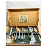 RODGERS BROTHERS SILVERPLATE IN UNUSUAL CASE W/