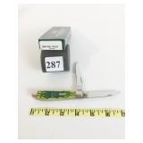 CASE #10107 MINI TRAPPER GREEN NOB