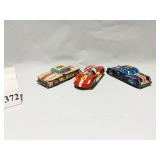 THREE CARS TIN LITHOGRAPH FRICTION ONE SIGNED