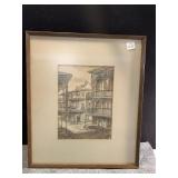 17X20 FRAMED AND MATTED ORIGINAL ART WORK BY