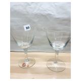 TWO HOLMEGAARDS GLAS DENMARK W/ ORIGINAL TAGS