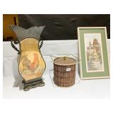 MID-CENTURY ICE BUCKET SEE BOTTOM EDGE CORNER,