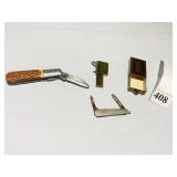 CONTINENTAL BILL BOX, LIGHTER, 2 KNIVES