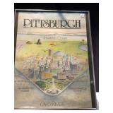 1981 WILLIAM KILANO FRAMED POSTER OF PITTSBURGH