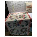 HOOKED HOLIDAY RUG 29 X 51, ACCENT PILLOW ETC.