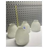 SHADES 6" H X 2.5" LIP FROSTED SET OF 4