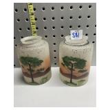 HAND PAINTED 2 LAMP SAHDE 5.75" H