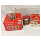 NIKKO 4 GLASSES 2 ORNAMENTS