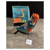 THE SEAL PLAYING BALL TIN WIND UP TY, MISSING KEY