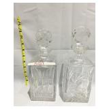 2 CRYSTAL DECANTERS